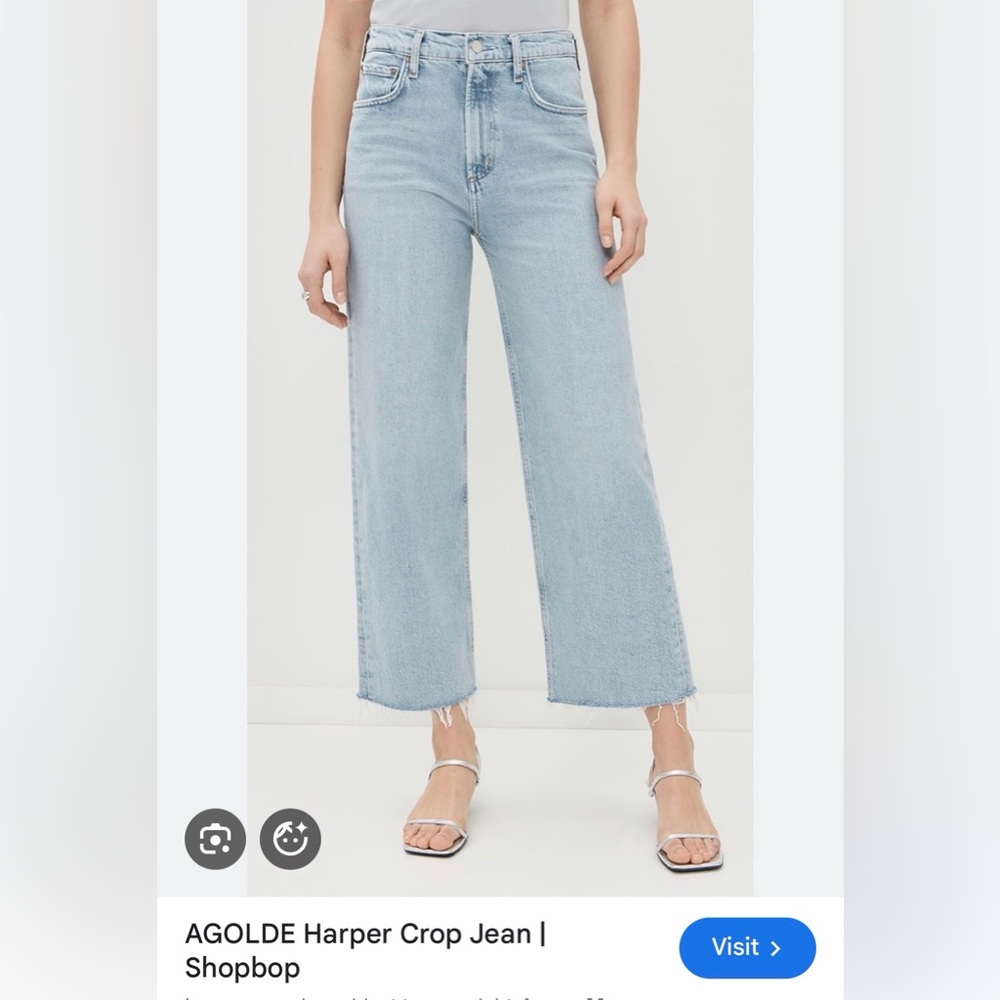 Agolde Light Blue Straight Leg Jeans